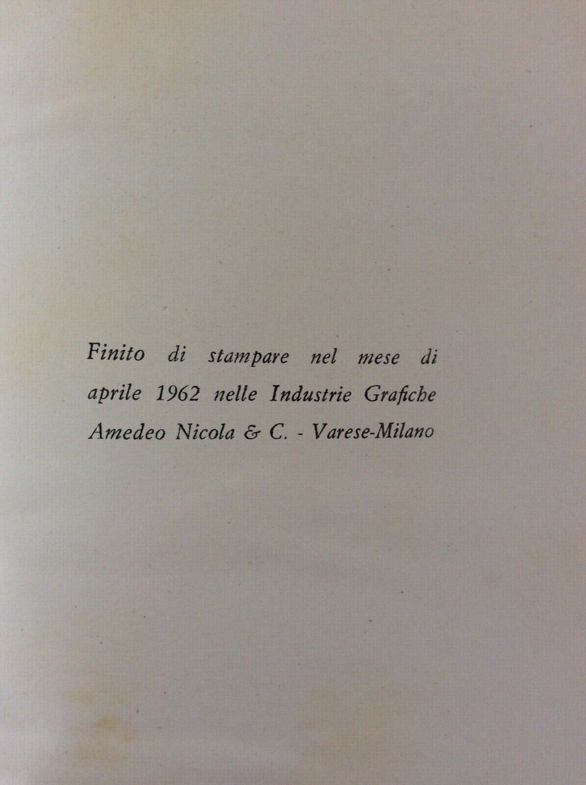 LIOFILIZZAZIONE. LUIGI CALCAGNO Note teorico-pratiche 1962 istituto cisalpino