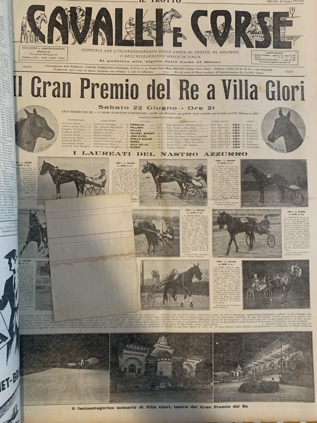 Cavalli e corse rivista anno 1935, annata completa rilegata a libro