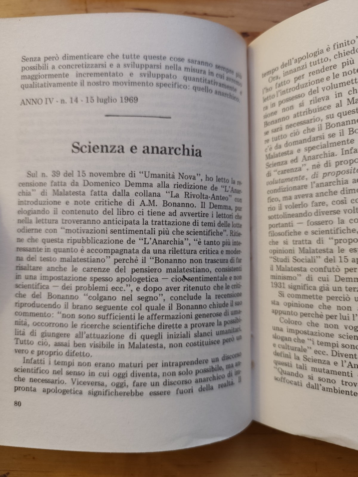 L'anarchismo degli anarchici 5 Michele Damiani, Collana Vallera 1975