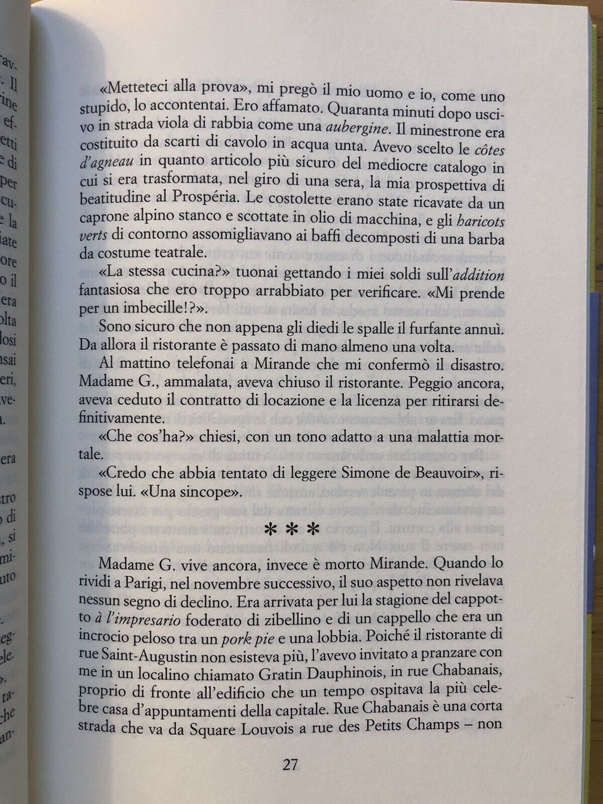 Tra i pasti, un appetito per Parigi, Abbot J. Liebling edizioni Settecolori 2023