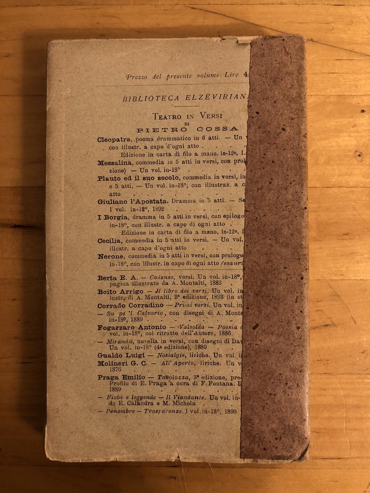 Teatro in versi - i Napoletani del 1799, poema drammatico in sei atti. P. Cossa