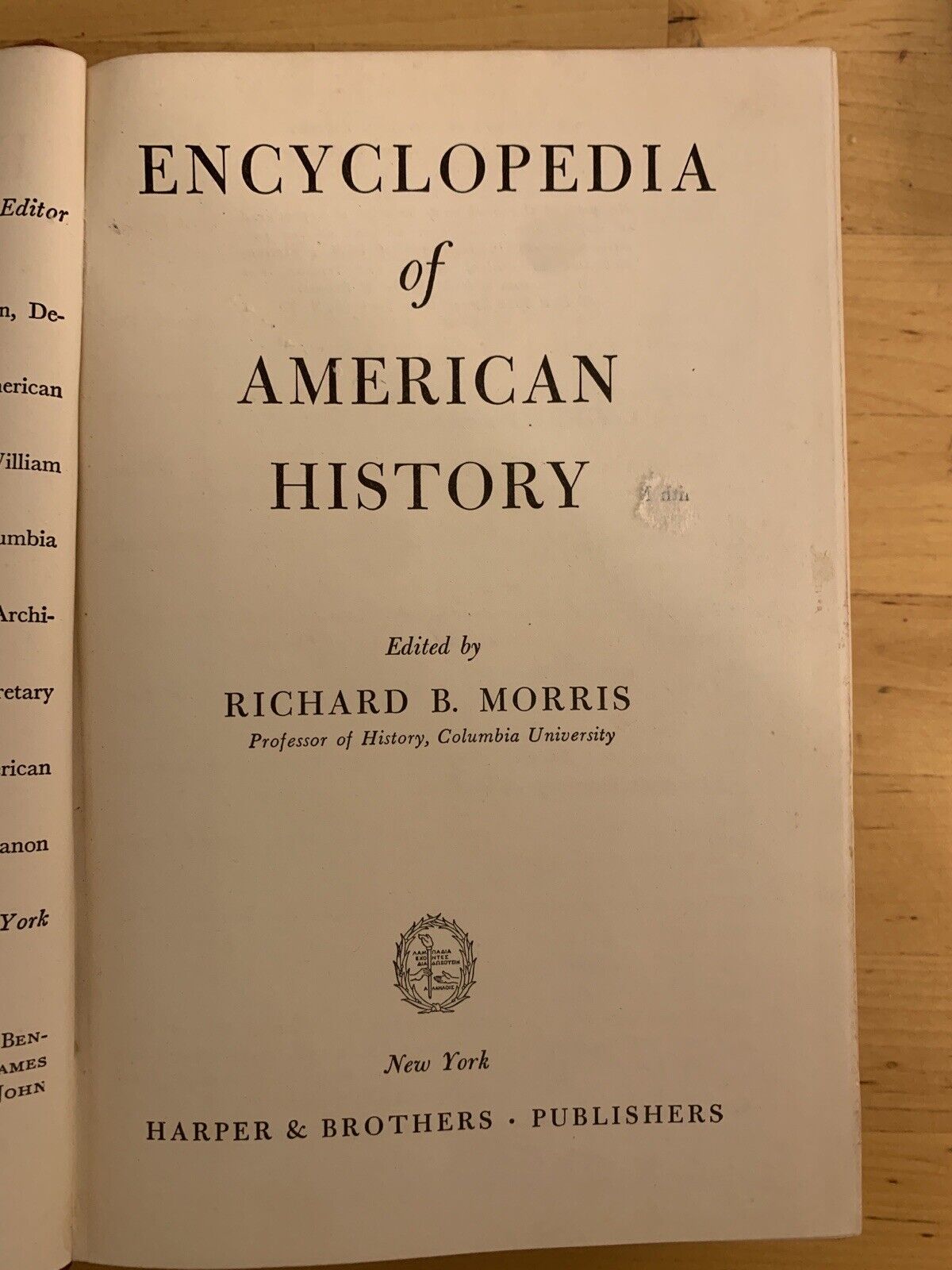 ENCYCLOPEDIA OF AMERICAN HISTORY - RICHARD MORRIS, HARPER & BROTHERS 1953