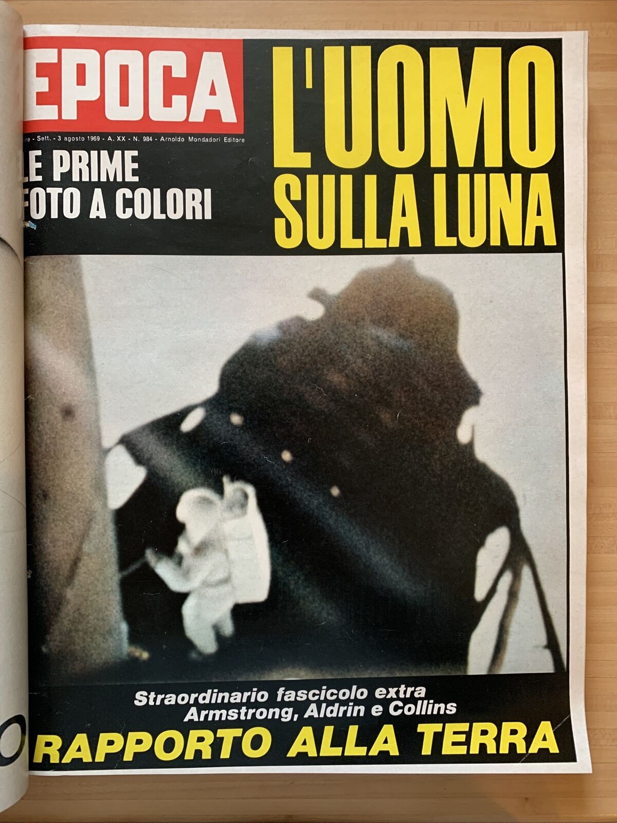 EPOCA rivista LUNA 6 numeri rilegati a libro. LA SPEDIZIONE APOLLO 8-10-11-12-15