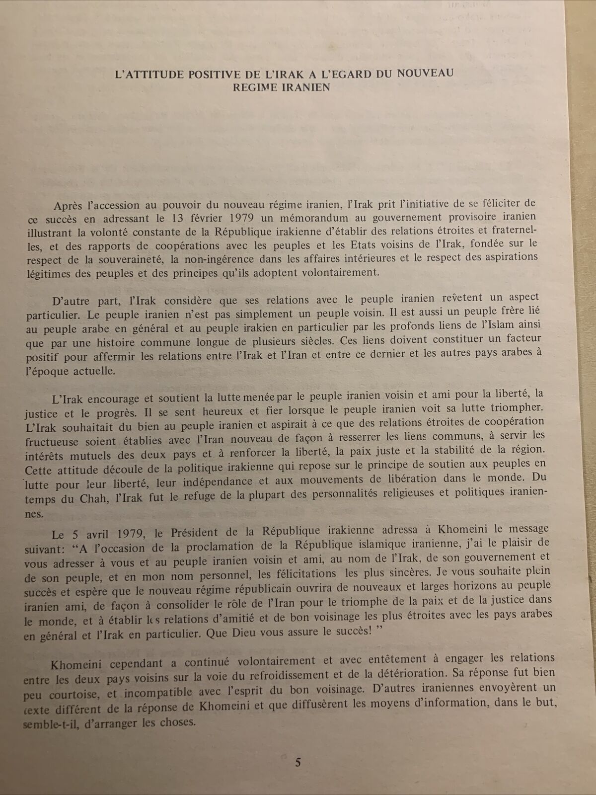 DES CHAPITRES DU CONFLIT IRAKO_IRANIEN