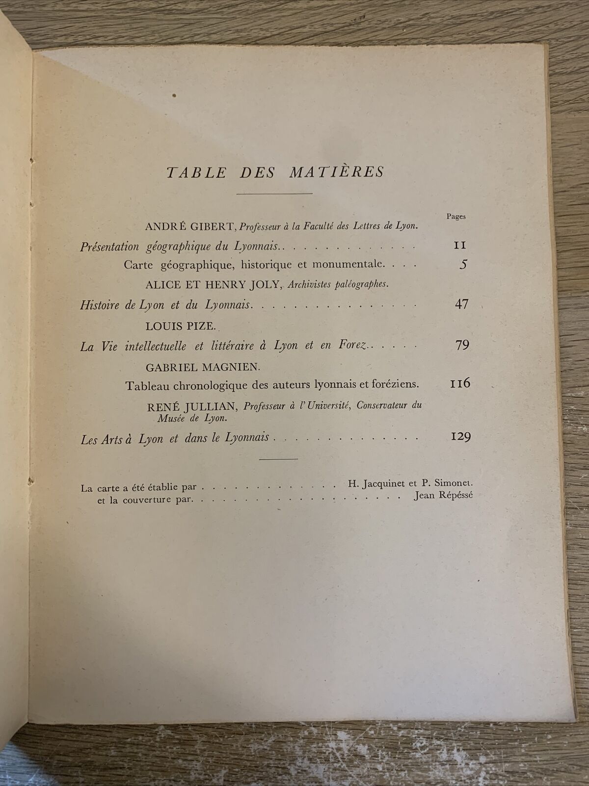 VISAGES DU LYONNAIS - Horizons de France, 1952