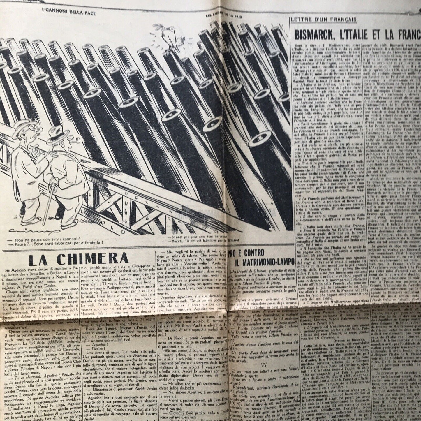 TRIBUNA D'ITALIA anno 2 n. 39 -Parigi 18 settembre 1938 POLITICA SATIRA POLITICA