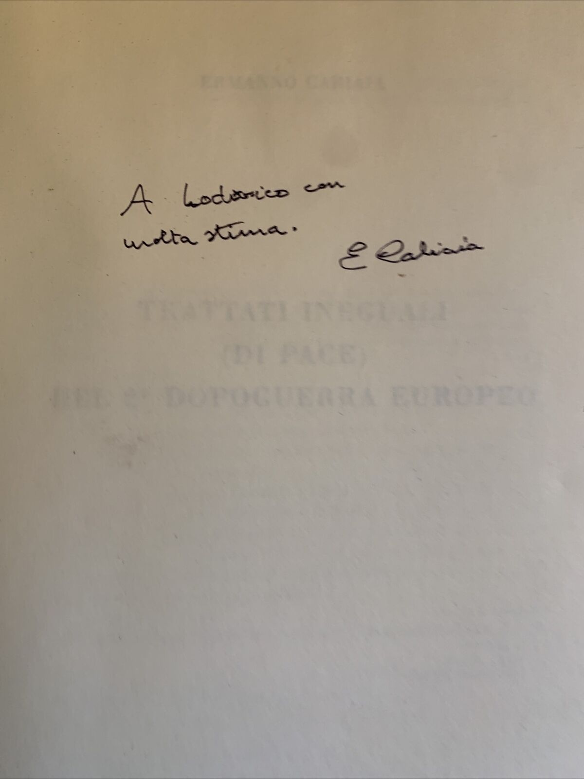 Trattati ineguali di pace del 2° dopoguerra europeo di Ermanno Cabiaia