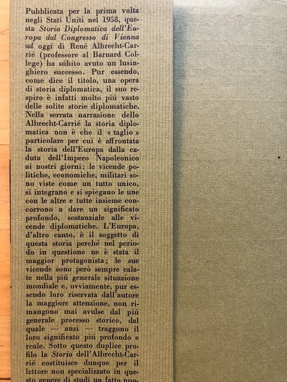 Storia diplomatica dell'Europa, René Albrecht-Carrié - Cappelli editore 1964