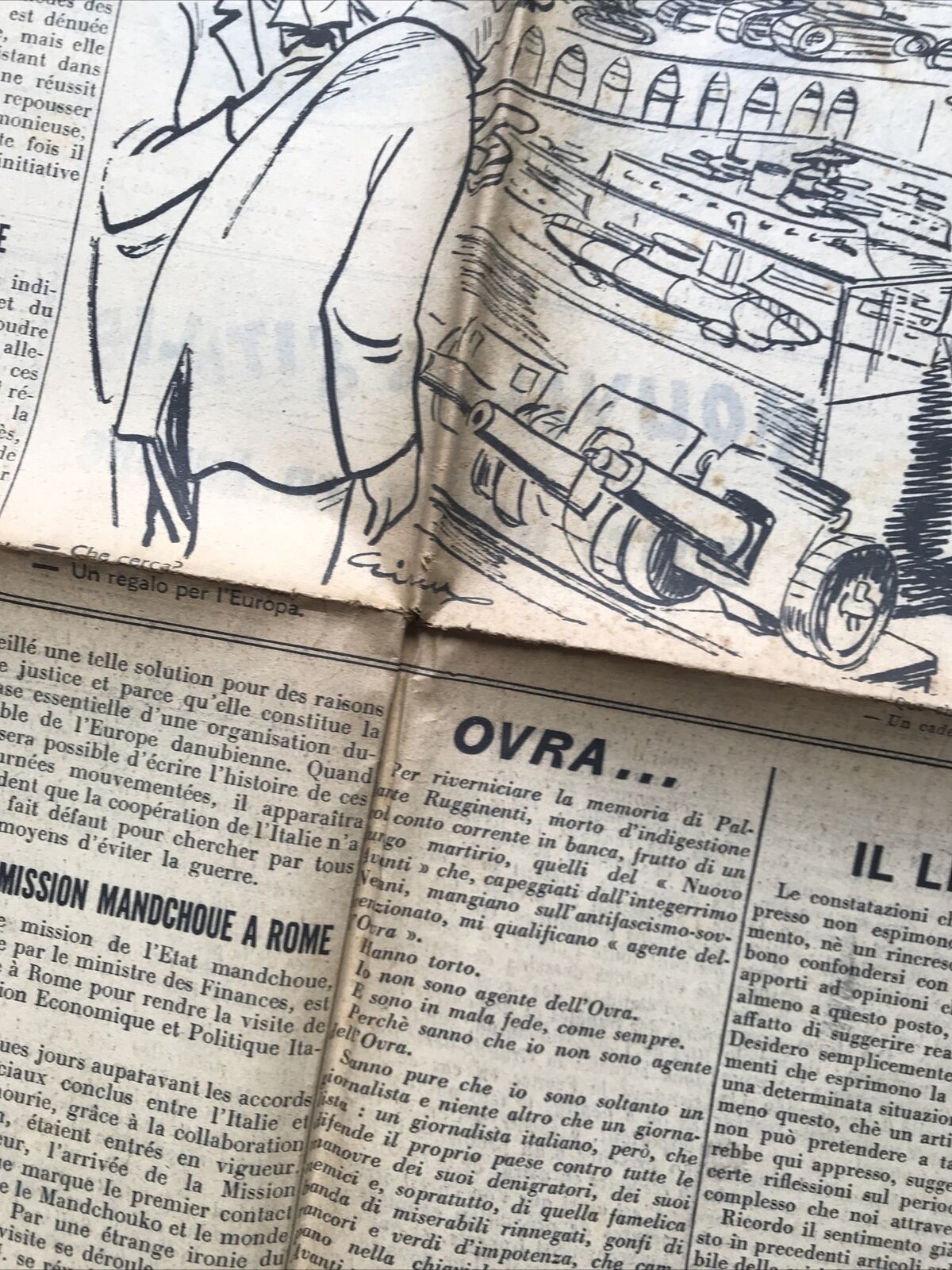 TRIBUNA D'ITALIA anno 2 n. 39 -Parigi 18 settembre 1938 POLITICA SATIRA POLITICA