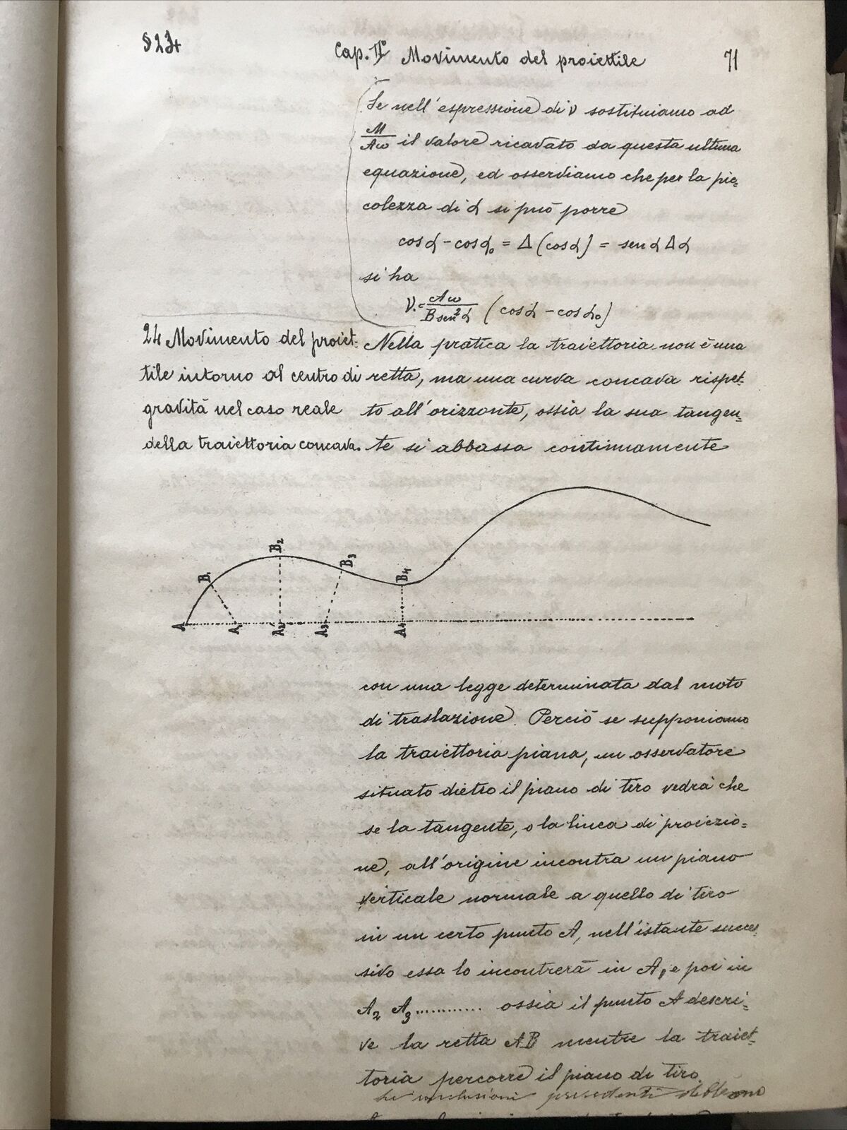 Lezioni di balistica esterna anno 1894-95, Ronca-Bassani, tipo-lit. navale