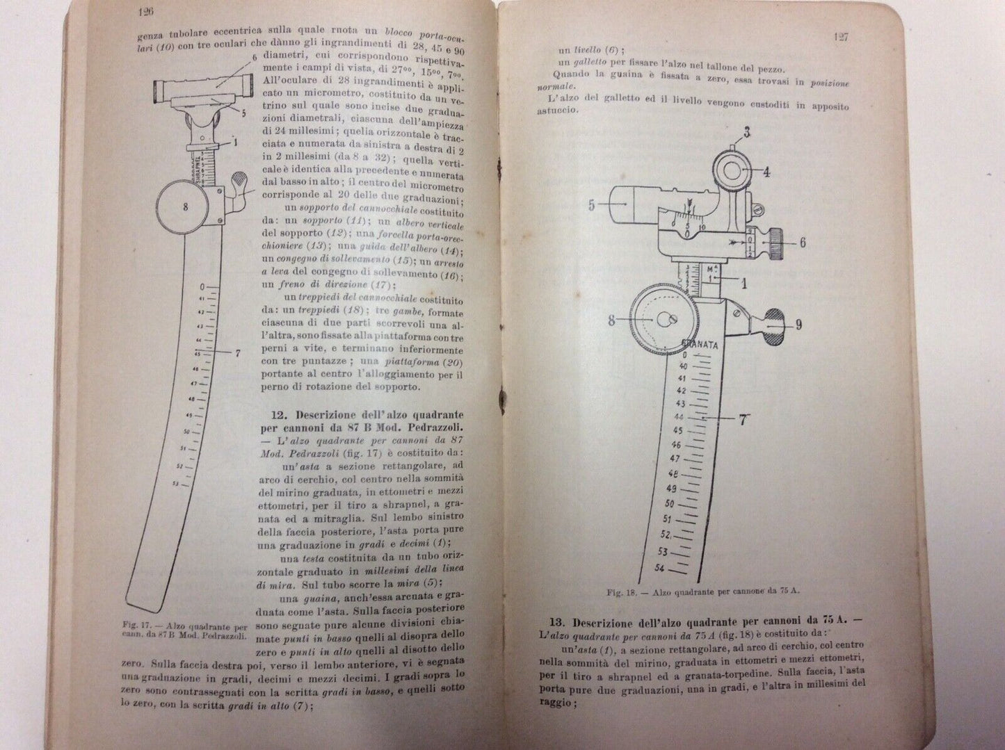 TIRO TEORICO PRATICO ARTIGLIERIE DI MEDIO CALIBRO -SPERANZINI-Artiglieria Accade