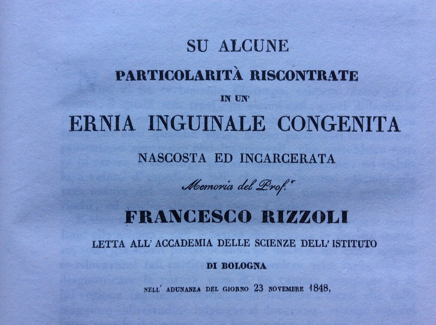 RIZZOLI FRANCESCO BOLOGNA MEMORIE ACCADEMIA DELLE SCIENZE 1847-1879, 29