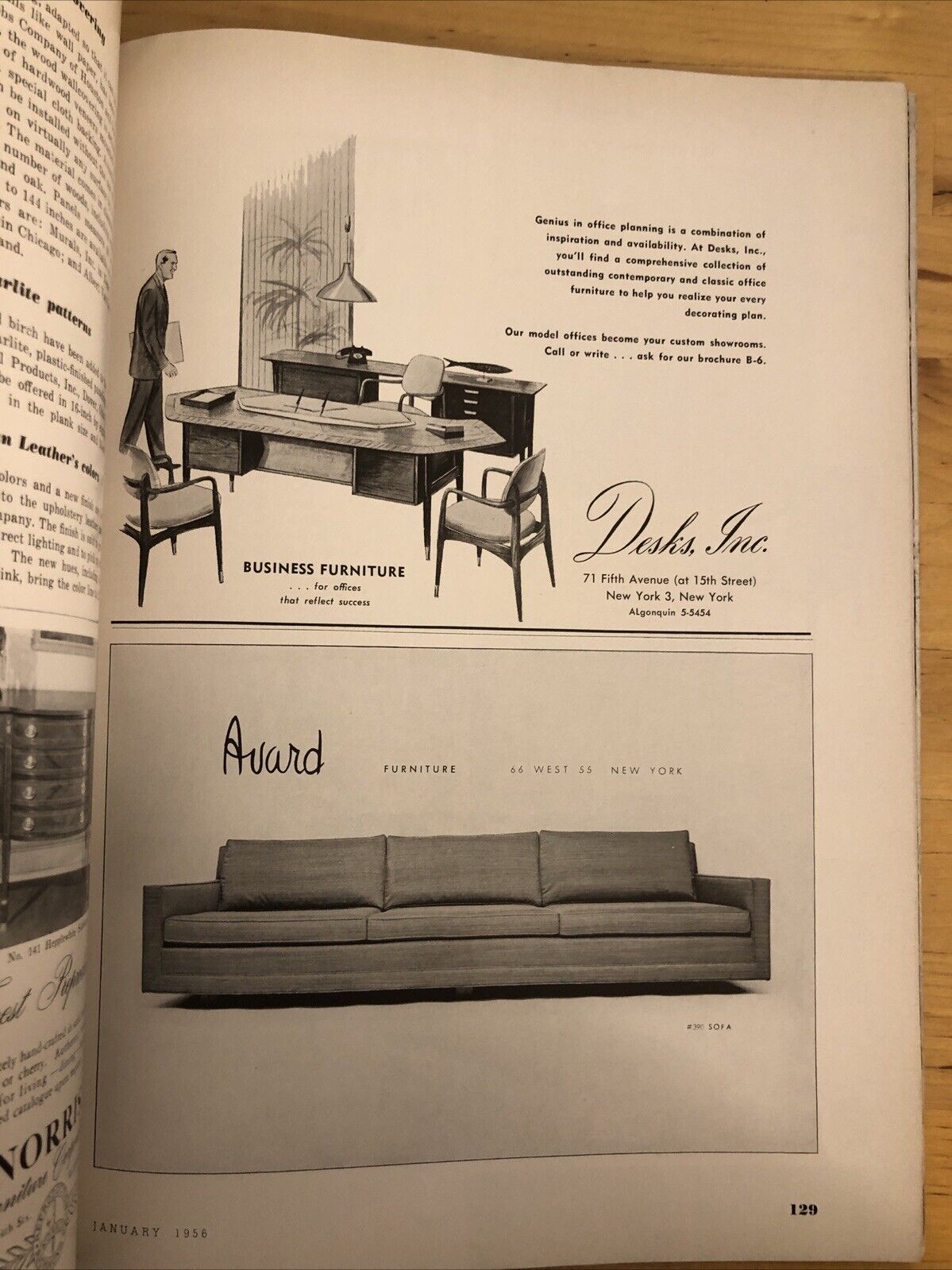 INTERIORS MAGAZINE CONTRACT SERIES 1956 Olga Gueft - Interiors, design