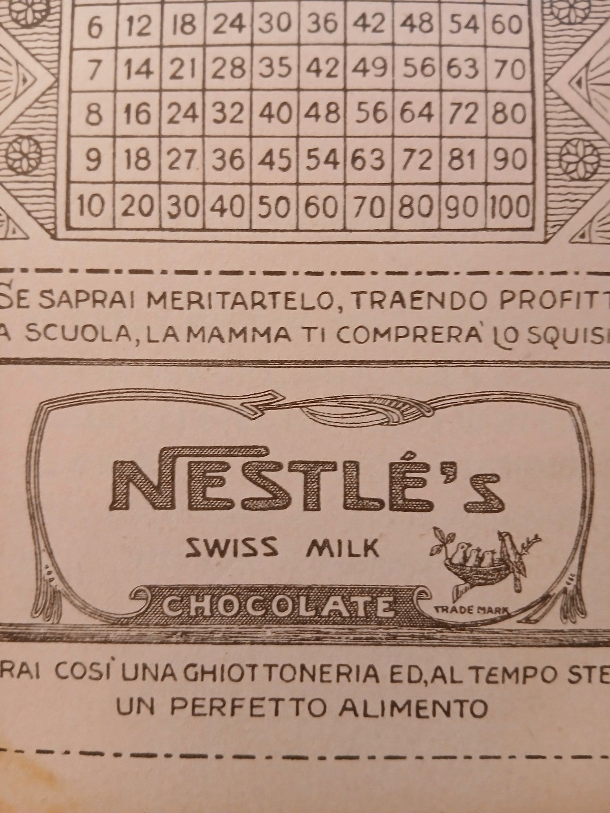 Quaderno Farina Lattea Nestlé Pubblicità antica Vintage collezionismo 4 ill cad.