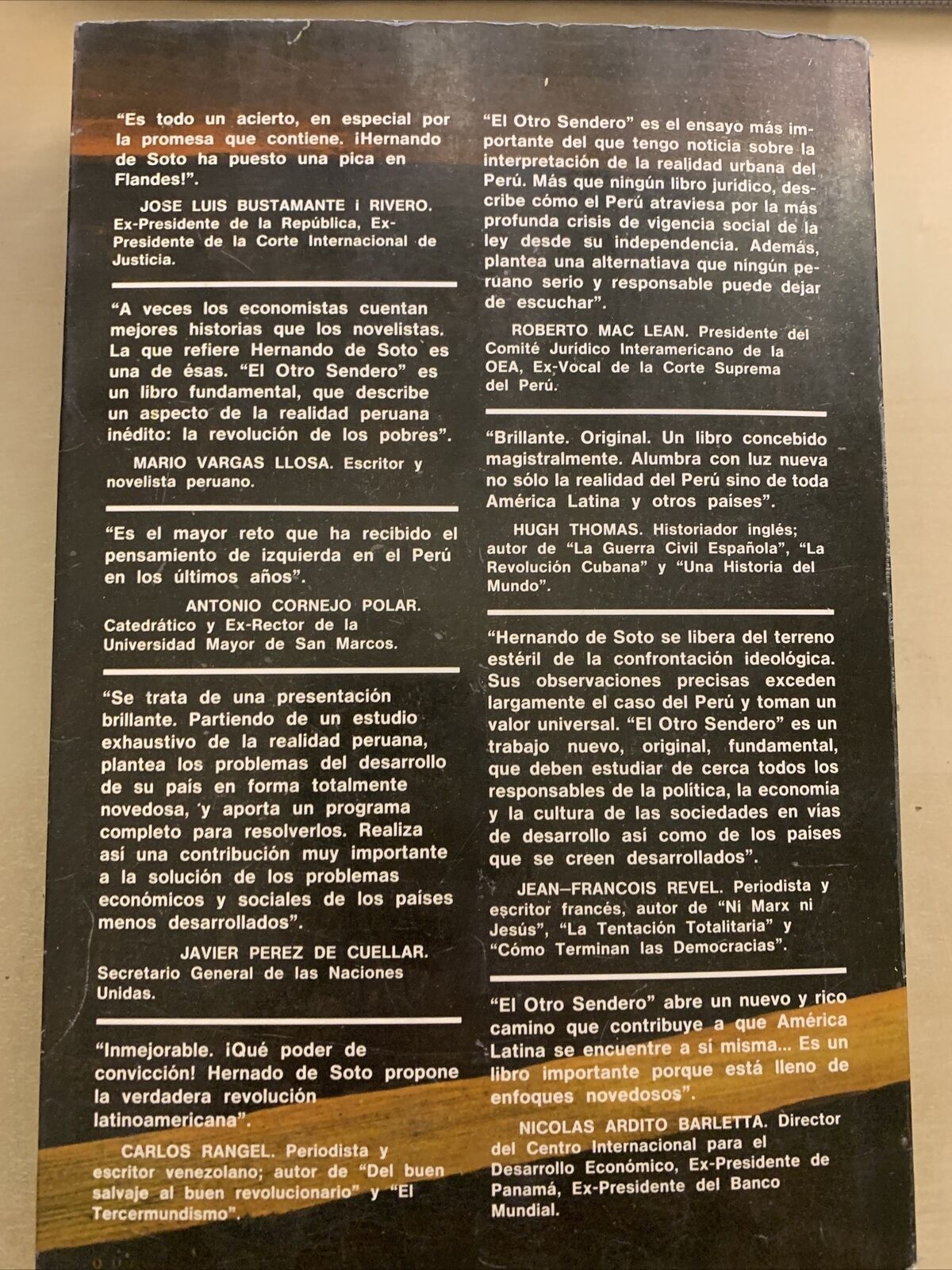 EL OTRO SENDERO - HERNANDO DE SOTO. E. Ghersi, M. Ghibellini. el Barranco 1986