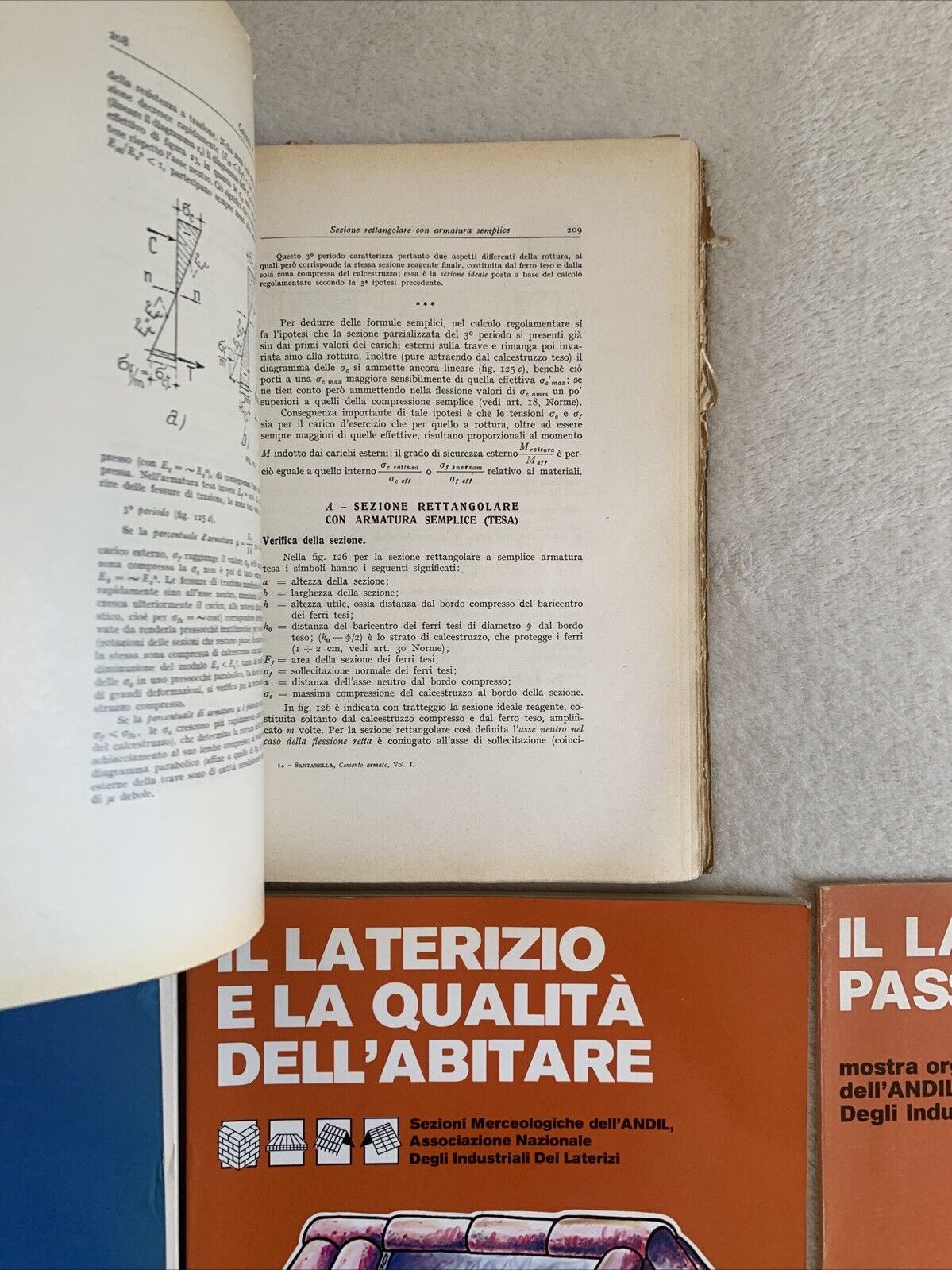 Il Cemento Armato - Santarella, Il laterizio, Principi di progettazione 4 voll.