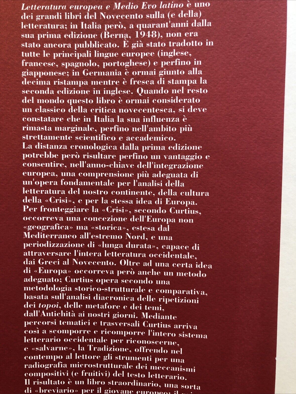 Letteratura Europea e Medio Evo latino, Ernst Robert Curtis - La Nuova Italia