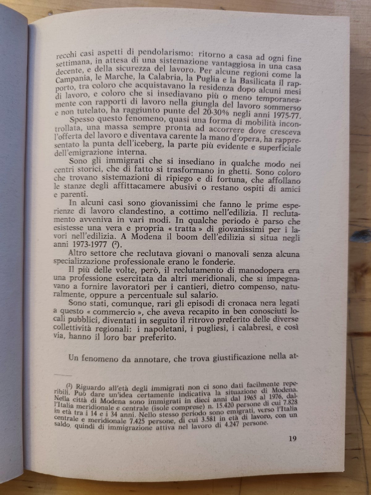 Immigrazione e sviluppo in Emilia-Romagna - Innocenzo Sigillino ACLI 1980