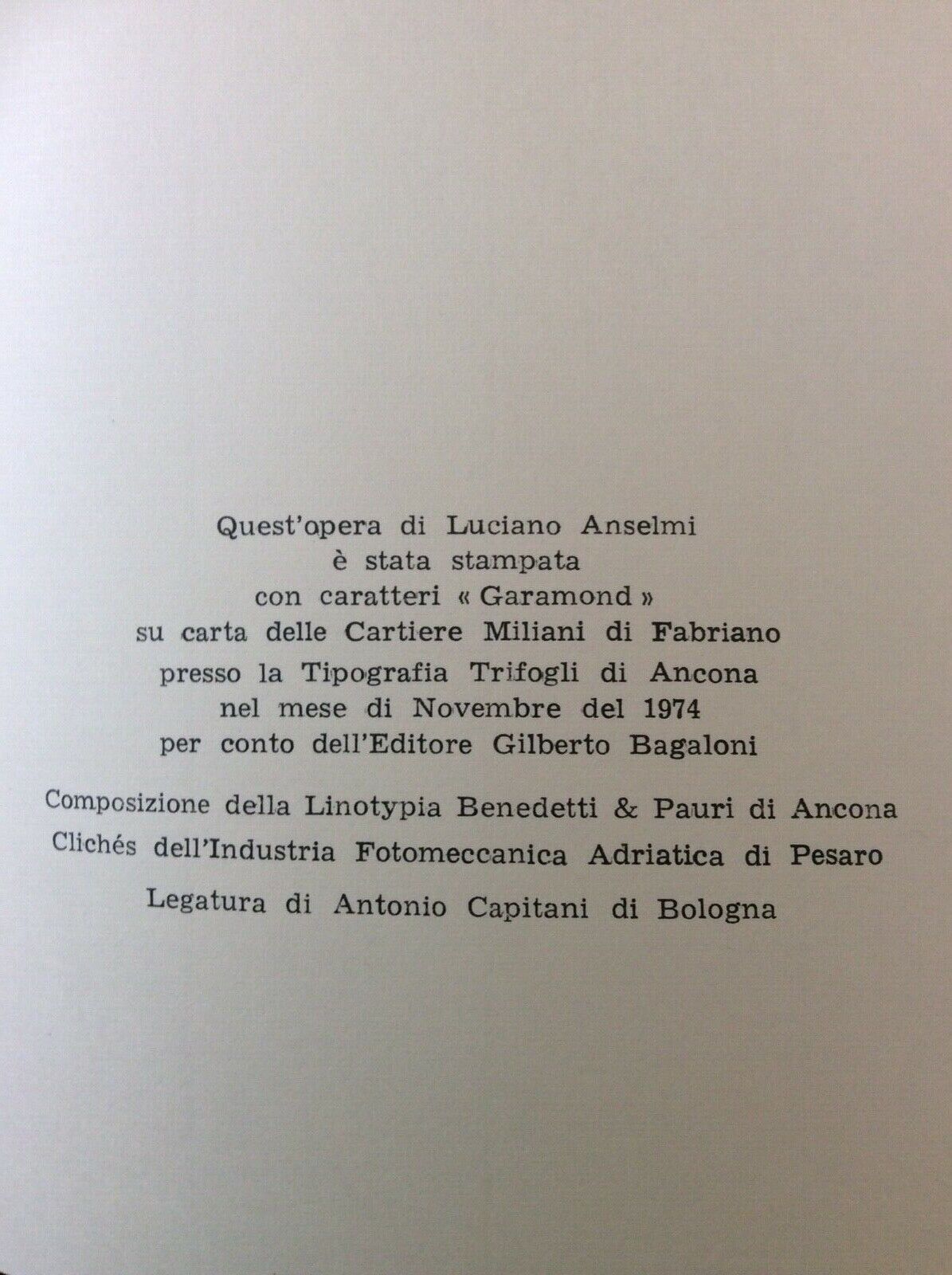 TAPIOCA. LUCIANO ANSELMI BAGALONI EDITORE FAVOLA autografato