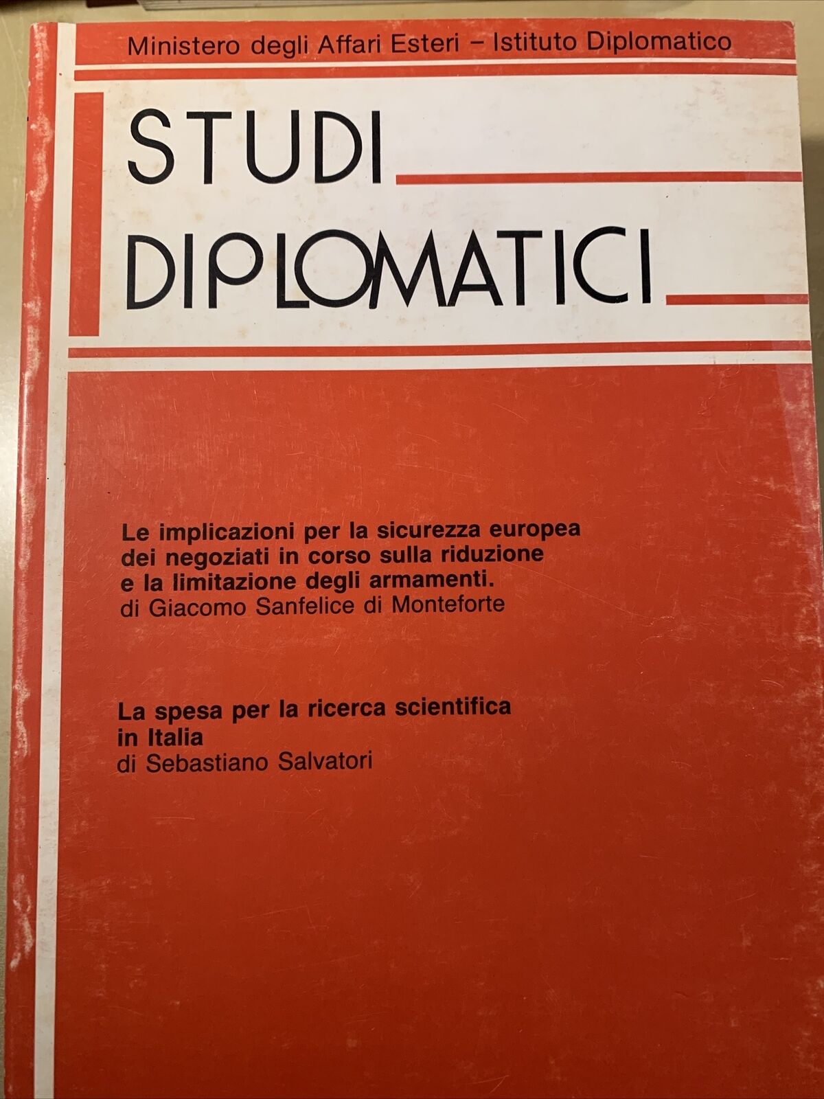 STUDI DIPLOMATICI - Ministero degli affari esteri. Istituto diplomatico 11 voll