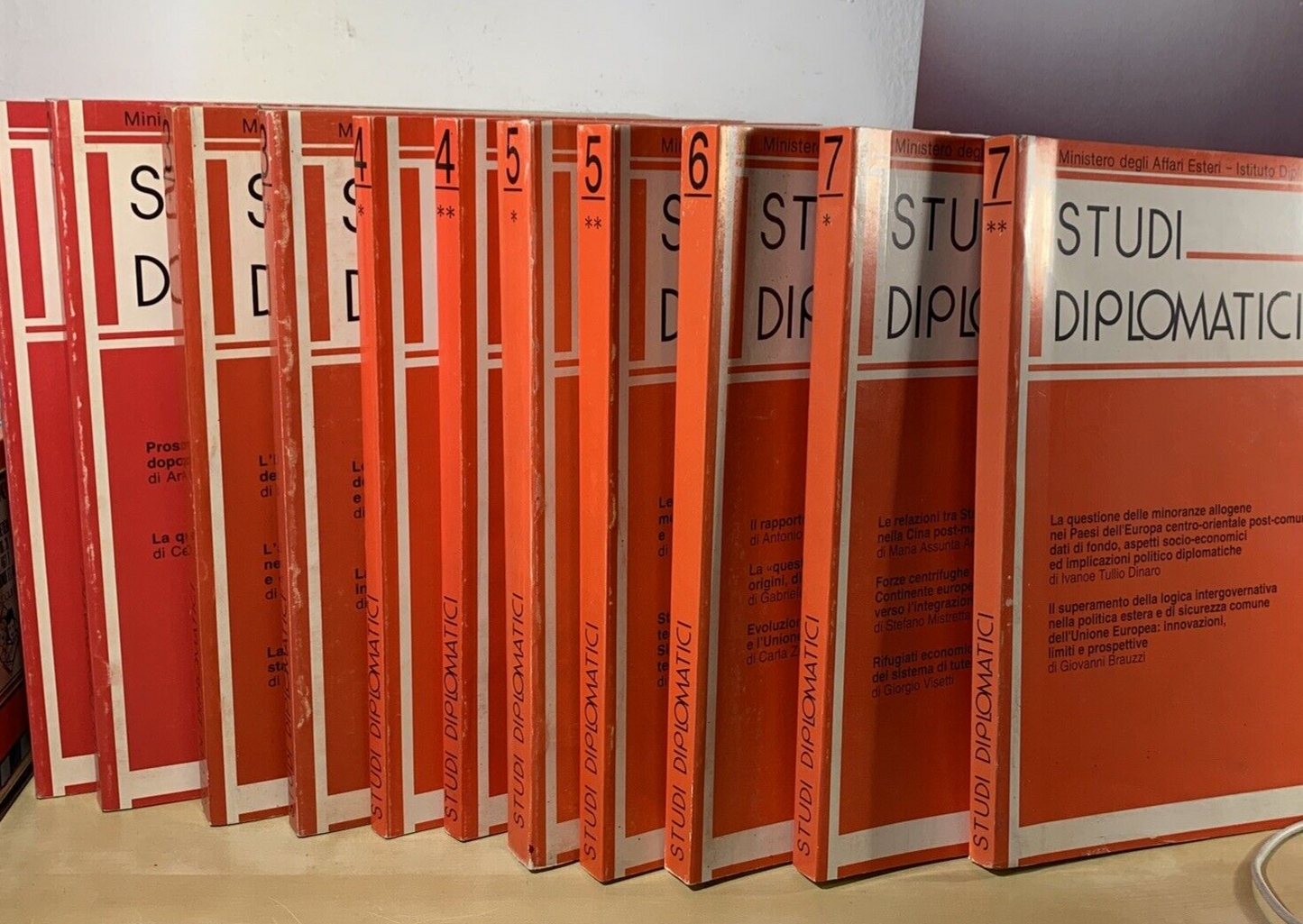 STUDI DIPLOMATICI - Ministero degli affari esteri. Istituto diplomatico 11 voll