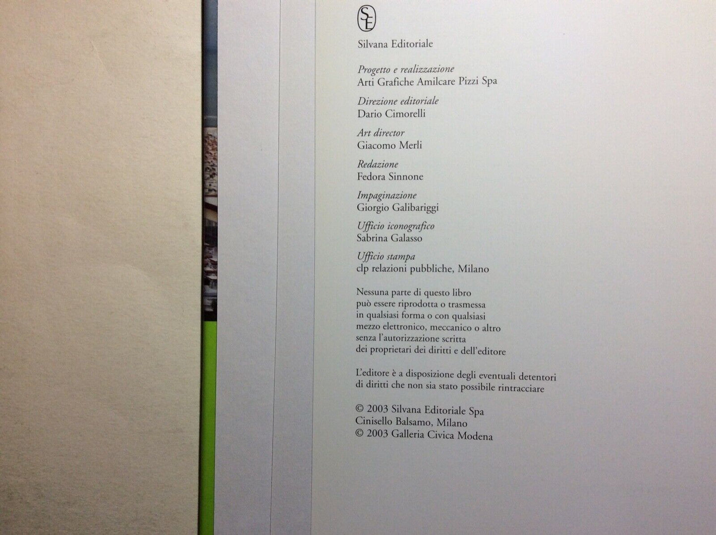 MODENA PER LA FOTOGRAFIA, ITALIANA DAL 1850 IN POI, SILVANA EDITORIALE 2003