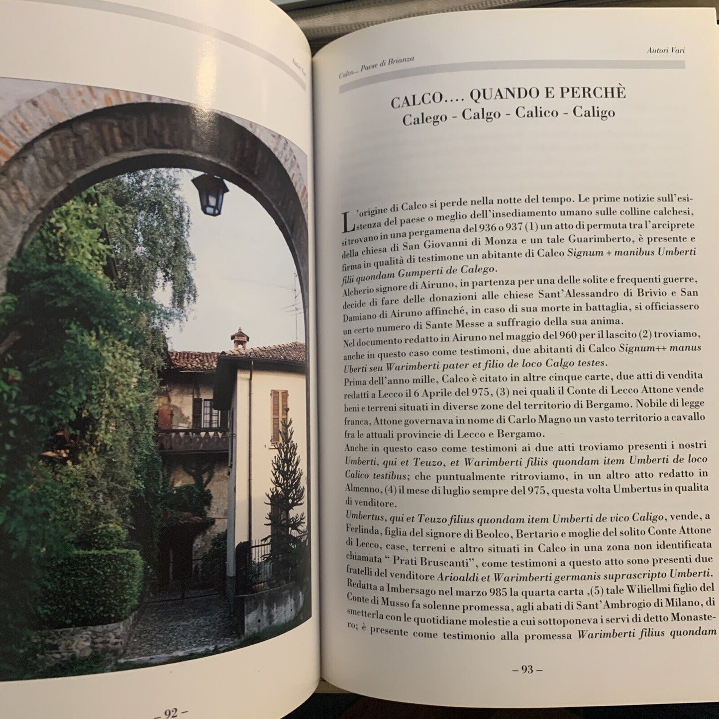 CALCO . . . Paese di Brianza. Autori Vari, Don Carlo Borghi 1998 #