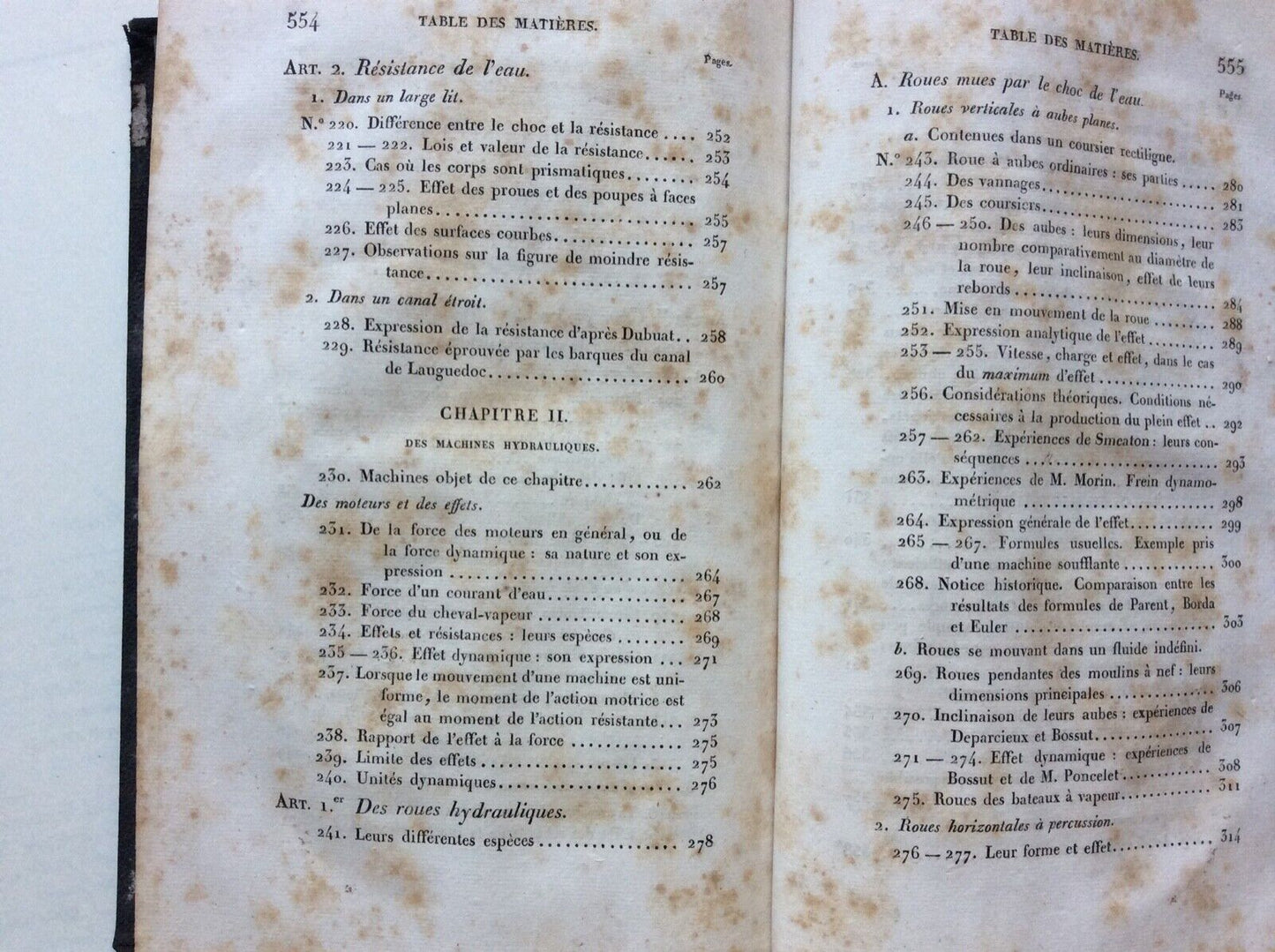 TRAITE D’HYDRAULIQUE, par J.F. D’AUBUISSON DE VOISINS, F.LEVRAULT, PARIS 1834