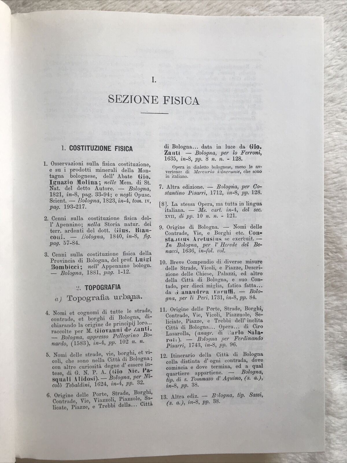 OPERE DELLA BIBLIOGRAFIA BOLOGNESE, Luigi Frati, Arnaldo Forni editore