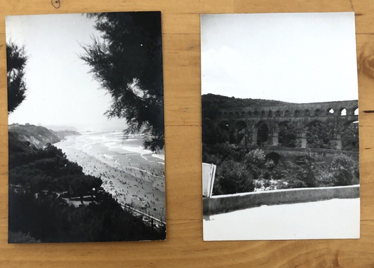 Fotografie BIARRITZ spiaggia - GAR antico ponte Romano - anni '50