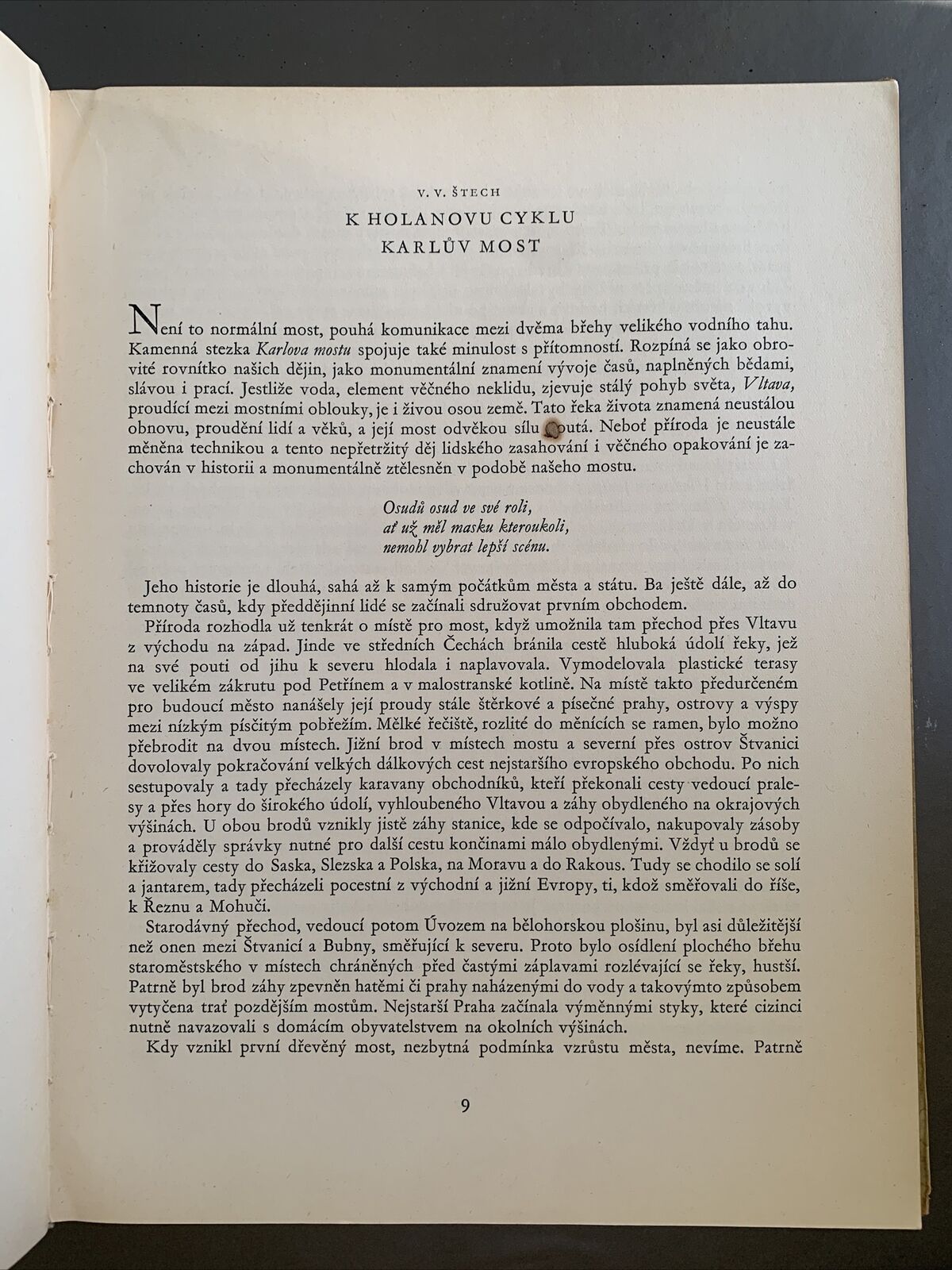 Karluv Most - Karel Holan. V. V. Å techa 1953
