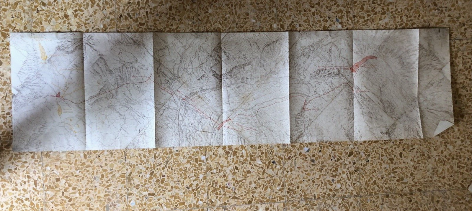 Cartografia ferrovie anni 1910 ca. BARDONECCHIA MELEZET LES GRANGES MILLAURES