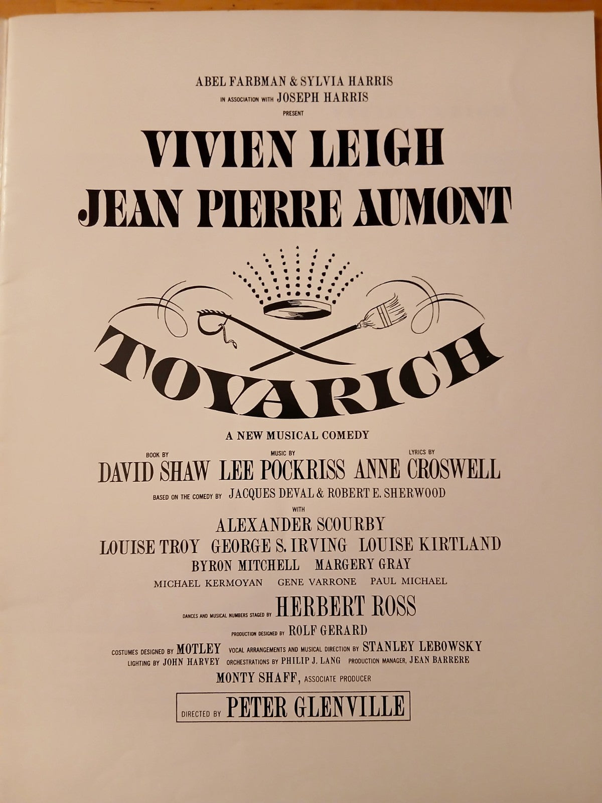 Tovarich a Romantic musical comedy - Vivien Leigh - Jean Pierre Aumont