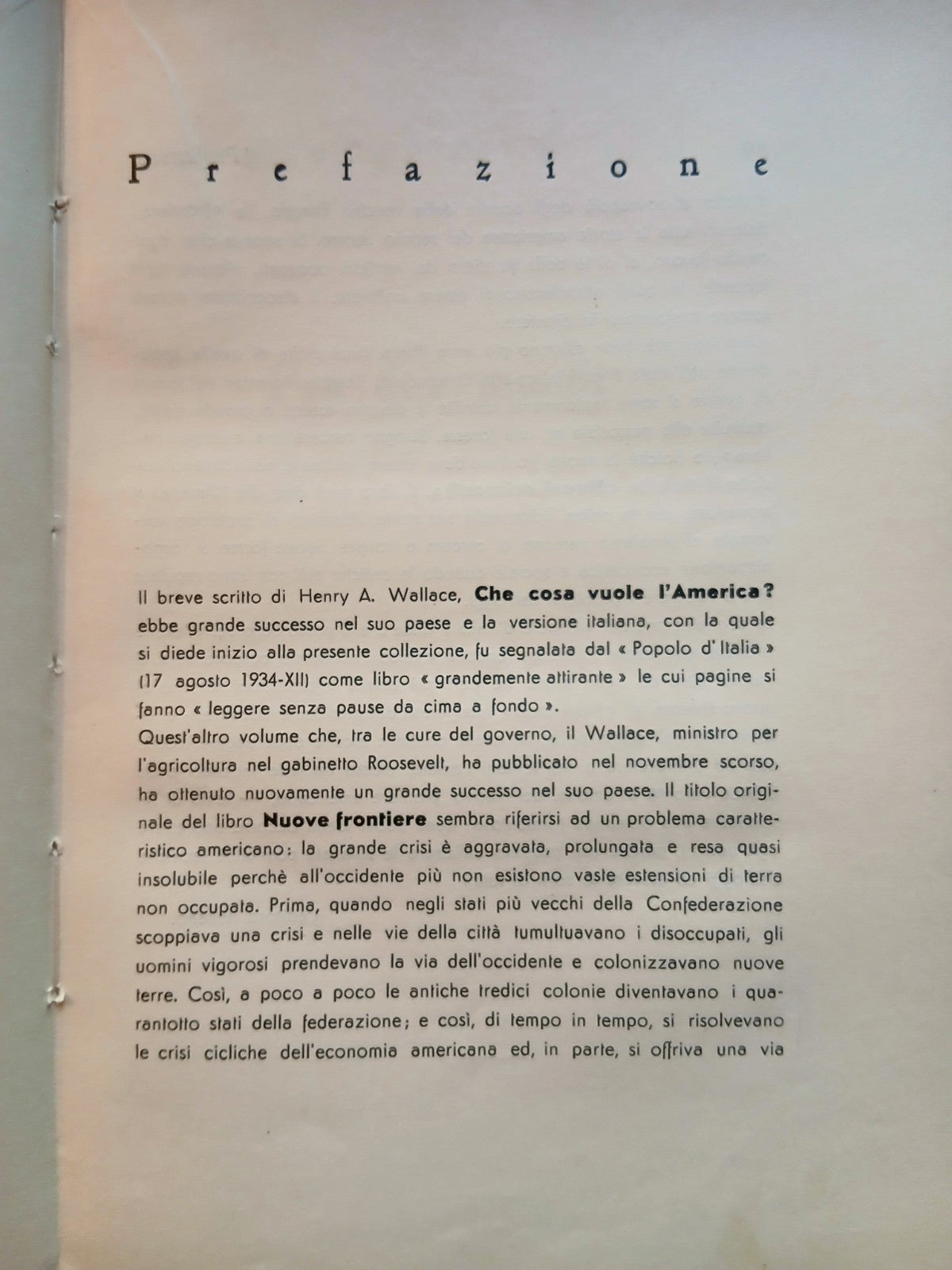 Nuovi orizzonti - Henry A. Wallace - Giulio Einaudi ed. 1935