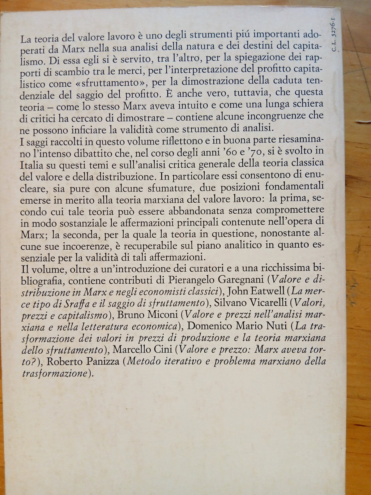 Valori e prezzi nella teoria di Marx - Garegnani - Einaudi 1981
