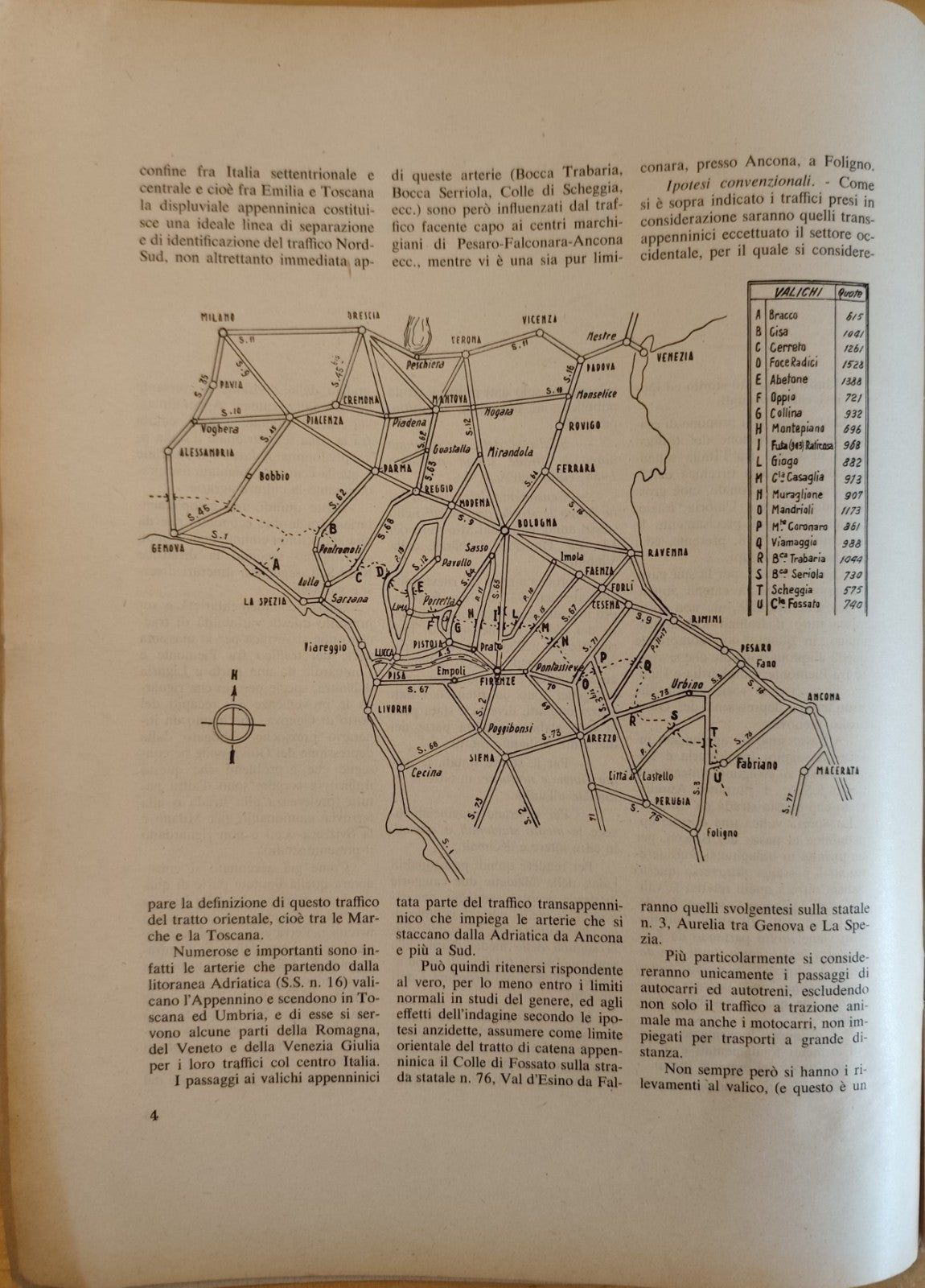 Il trasporto merci su strada attraverso i valichi appenninici Bortolotti G. 1950