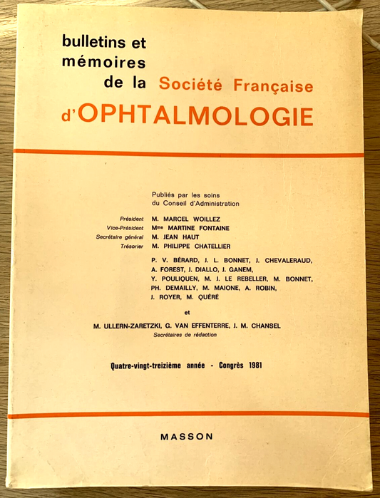 Bulletins et mémoires de la Société francaise d'Ophtalmologie - Masson 1982 #