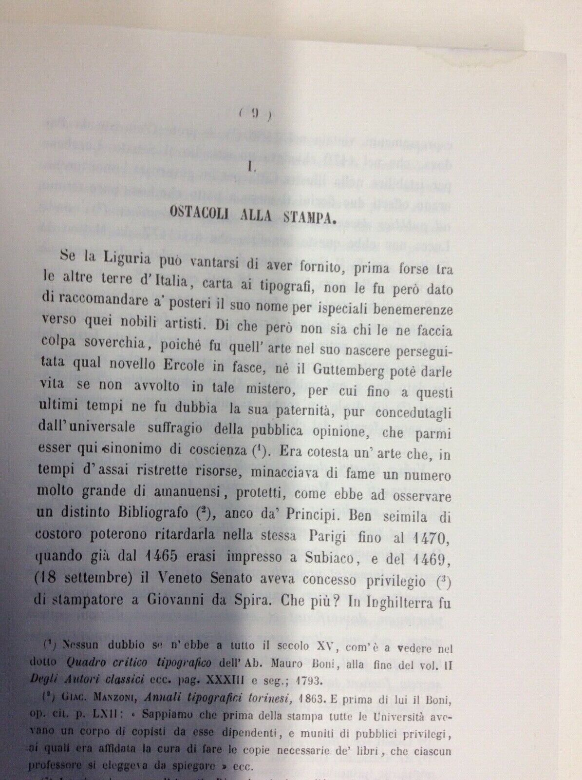NOTIZIE SULLA TIPOGRAFIA LIGURE, NICOLÓ GIULIANI, RISTAMPA FORNI