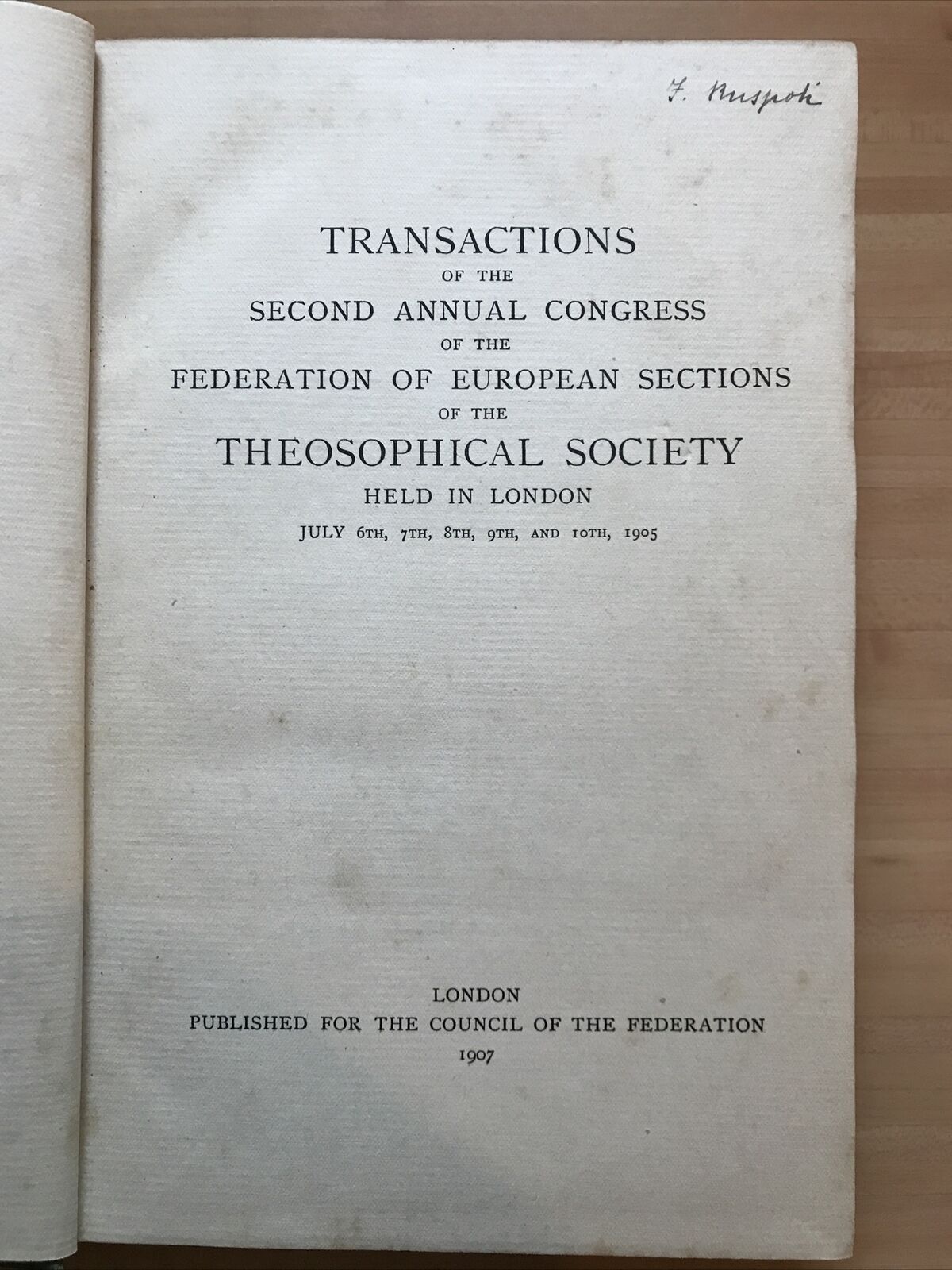 Transactions of the second annual congress of the federation of european section