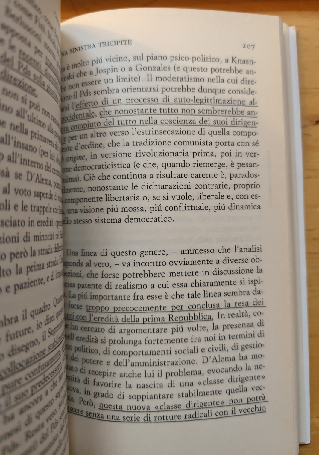 La sinistra alla prova, Asor Rosa considerazioni sul ventennio 1976-1996 Einaudi