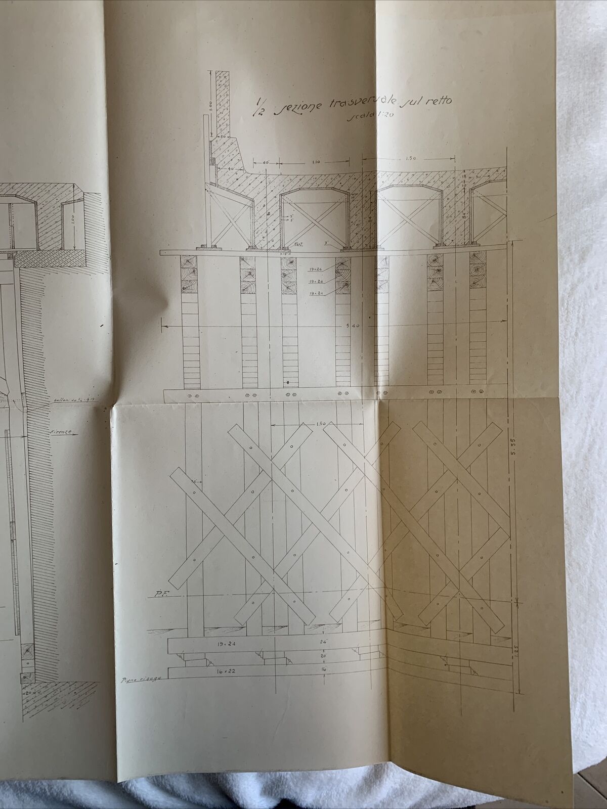 FERROVIE DELLO STATO cavalcavia linea Bologna - Venezia al km 6+282 - SEZIONI #
