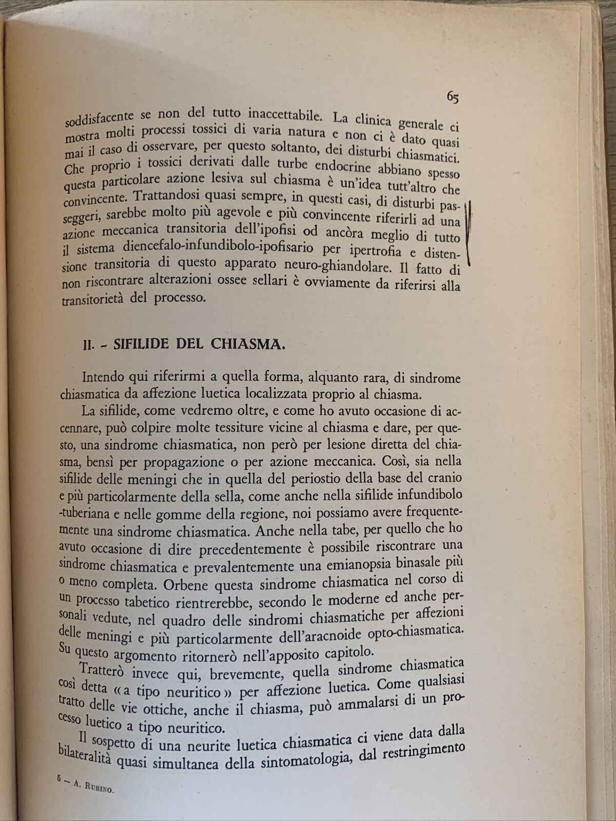 PATOLOGIA E CLINICA REGIONE DIENCEFALO-CHIASMATICO-IPOFISARIA. ALFIO RUBINO 1937