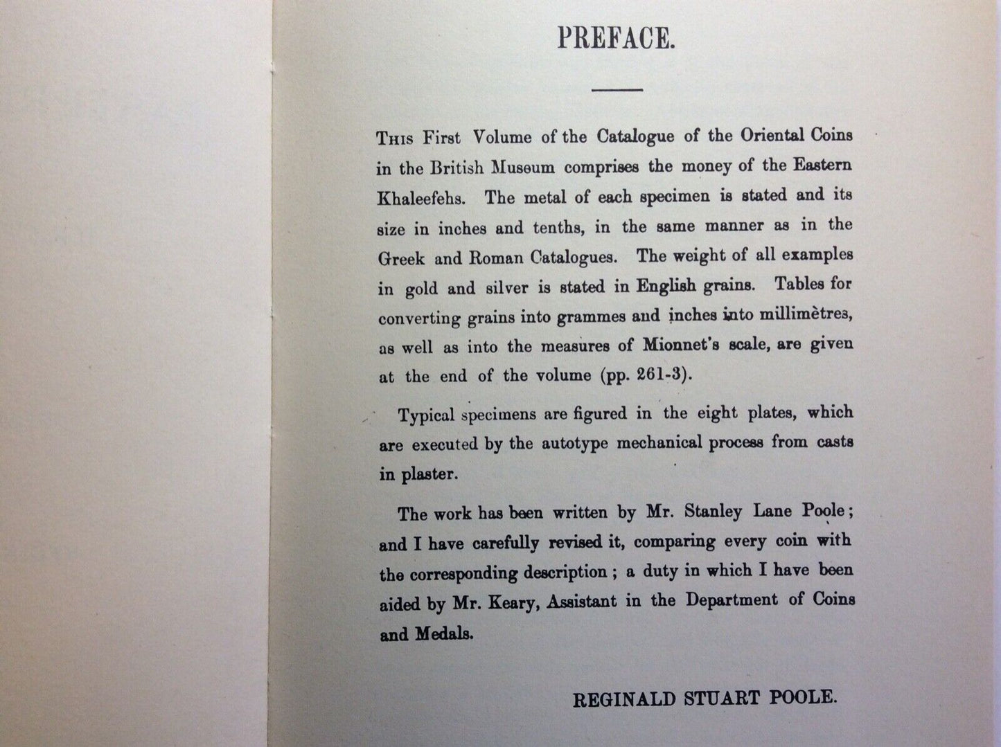 CATALOGUE ORIENTAL COINS BRITISH MUSEUM, COINS OF EASTERN KHALEEFEHS, POOLE LANE