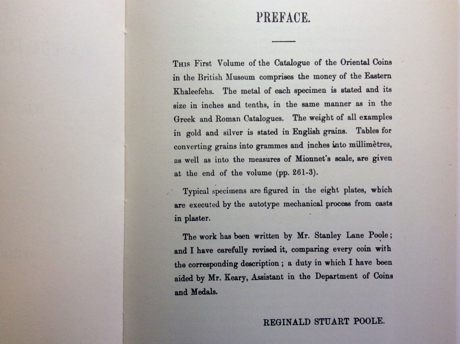 CATALOGUE ORIENTAL COINS BRITISH MUSEUM, COINS OF EASTERN KHALEEFEHS, POOLE LANE