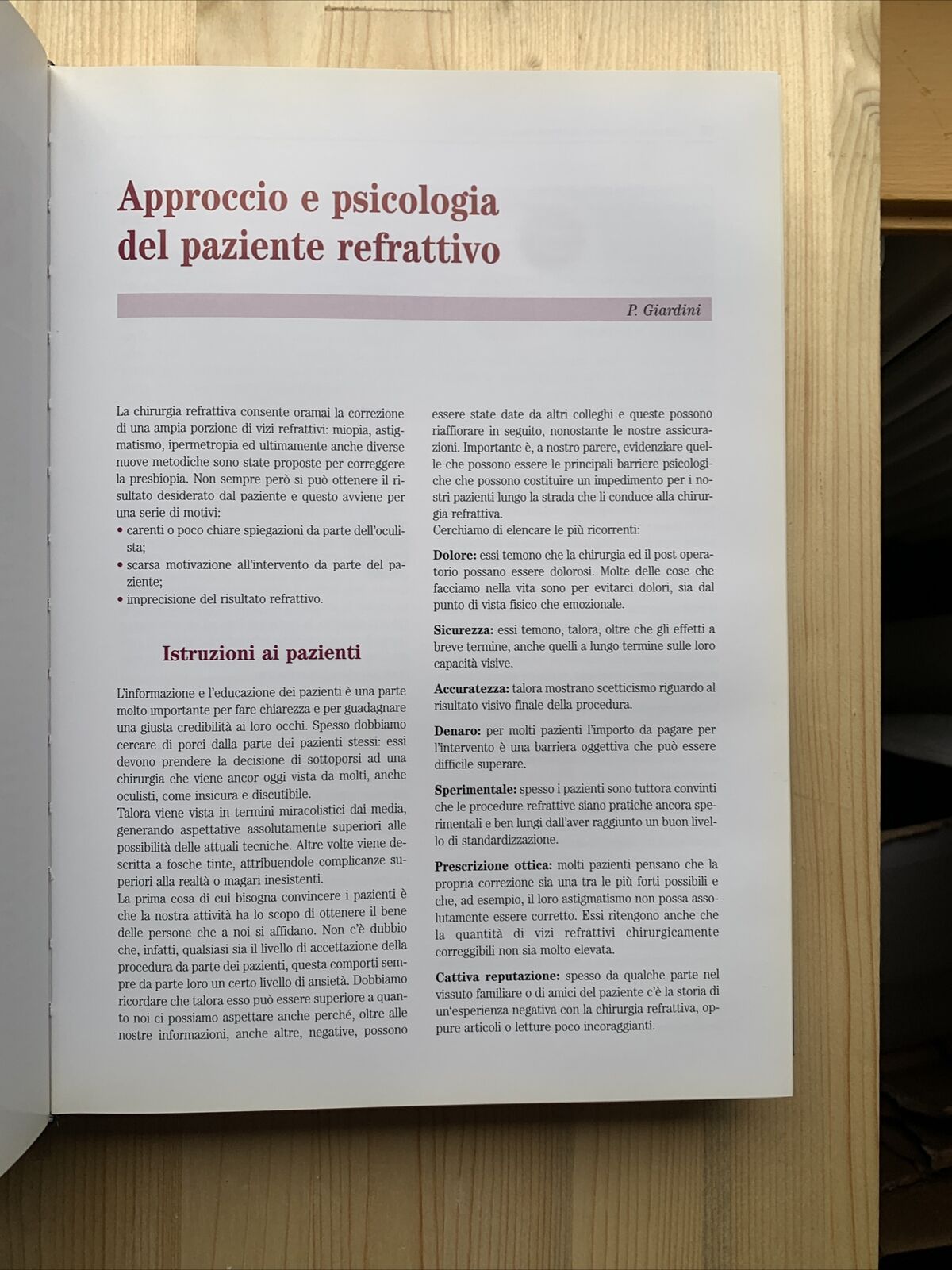 Chirurgia Refrattiva, Principi e Tecniche. Fabiano AICCER, OFTALMOLOGIA - 2000 #