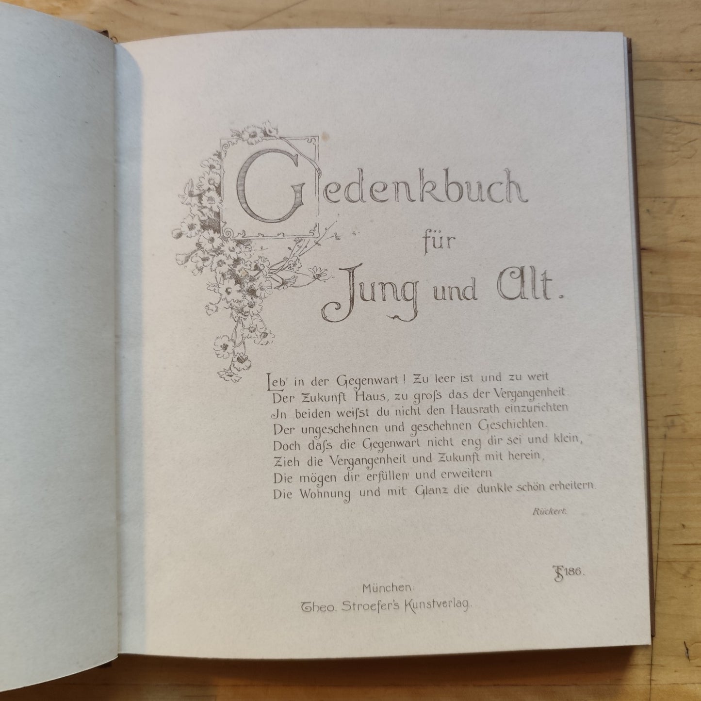 Gedenk Buch fur Jung and Alt - Theo Stroefers ed. Munchen - 1880 ca.