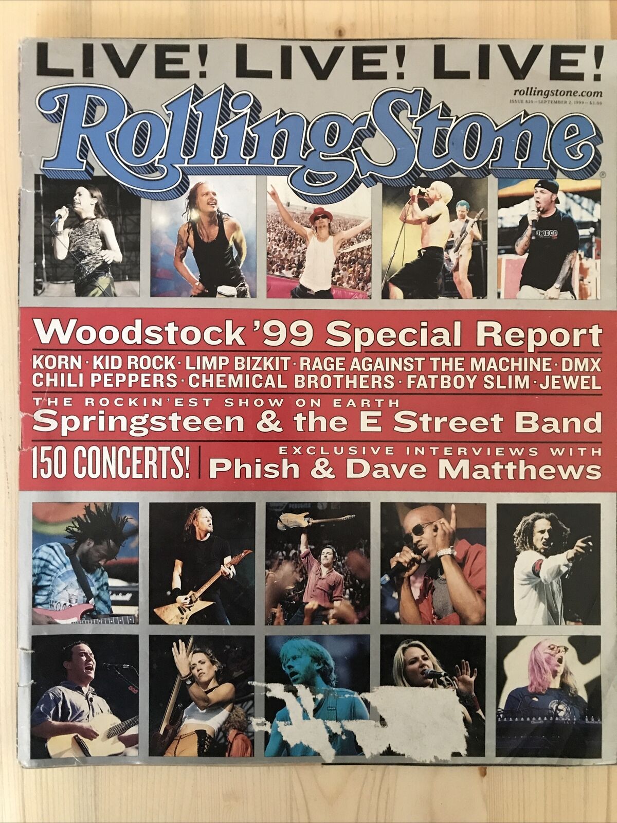 Rolling Stone Magazine Issue 820 September 2,1999 Woodstock '99 No Label #
