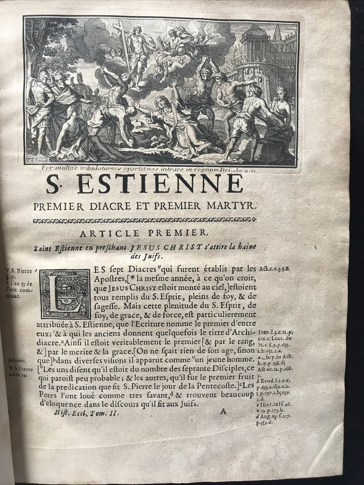 Mémoires pour servir a l’histoire Ecclésiastique  1701 Tome 2 Charles Robustel
