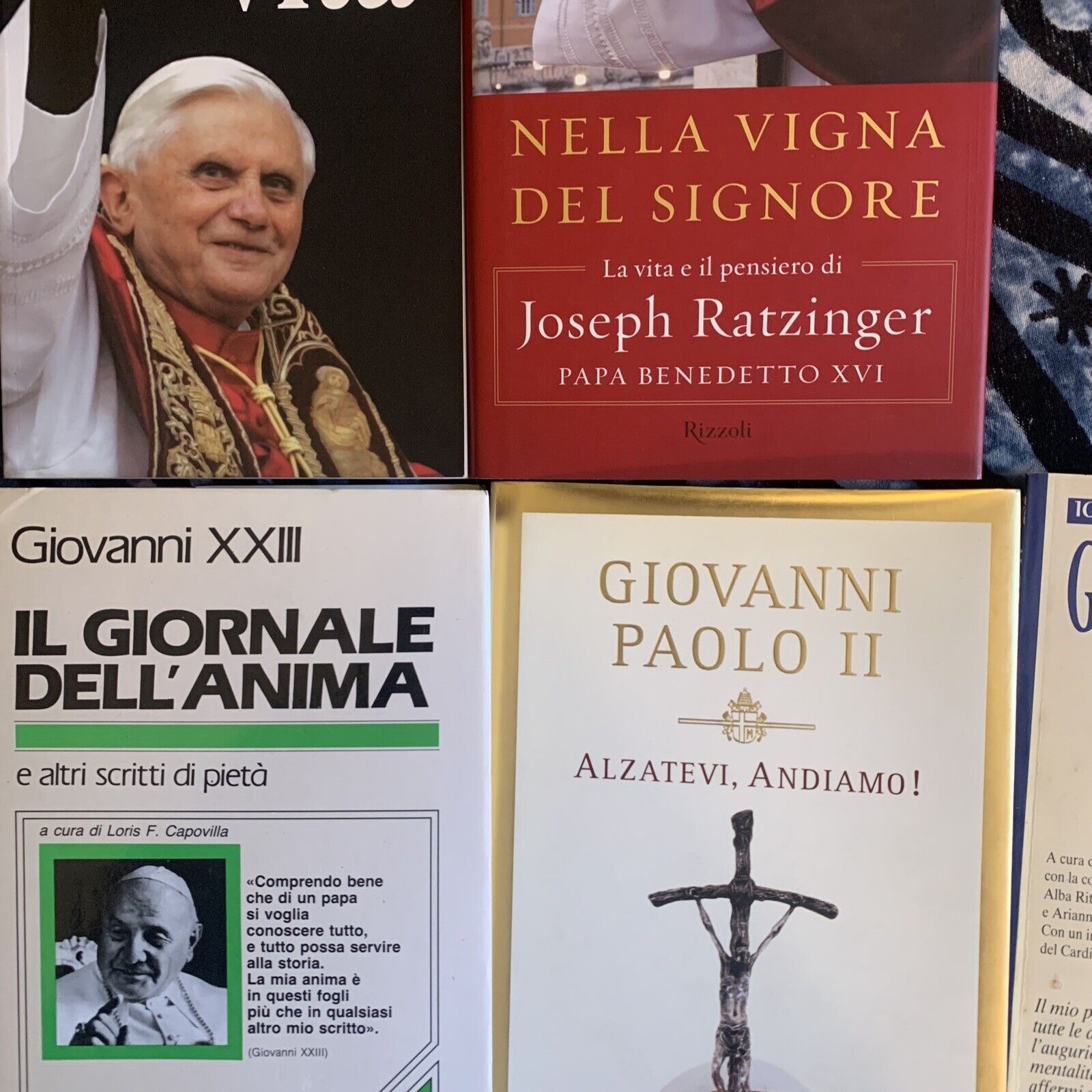 JOSEPH RATZINGER - GIOVANNI XXIII - GIOVANNI PAOLO II.  6 libri venduti insieme