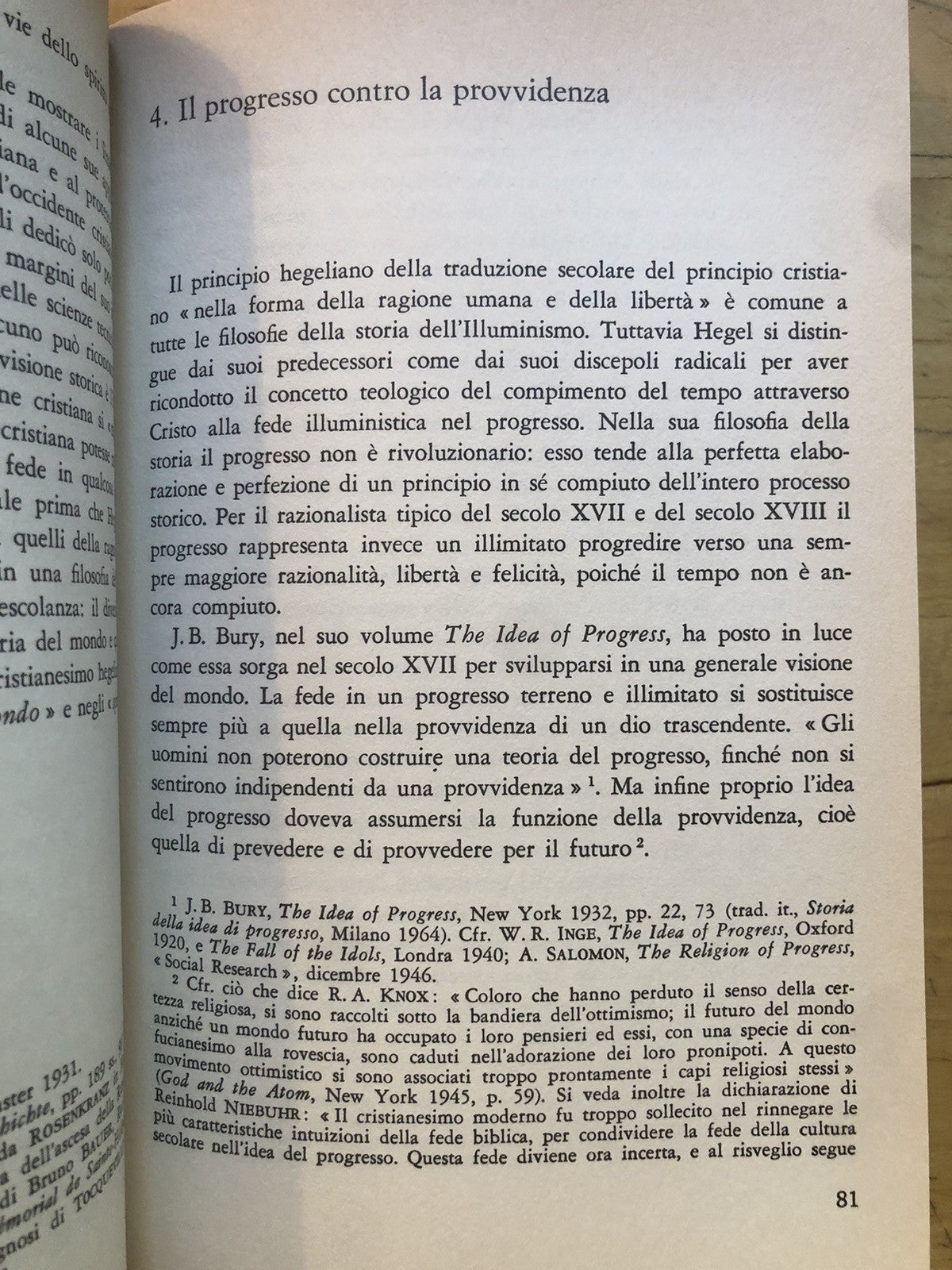 Significato e fine della storia - i presupposti teologici filosofia, Karl Lowith